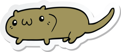 sticker of a cartoon cat png