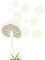 flat color illustration of mushroom png