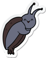 sticker of a cute cartoon beetle png