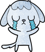 cute cartoon dog crying png