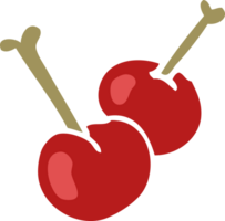 dessin animé doodle cerises png