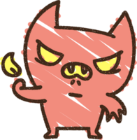 petit diable dessin à la craie png