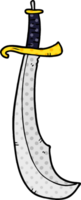 cartoon curved sword png