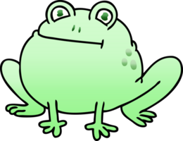 Gradient schattiert schrullig Karikatur Frosch png