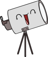 cartoon telescope with face png