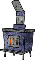 hand drawn textured cartoon doodle of a house furnace png