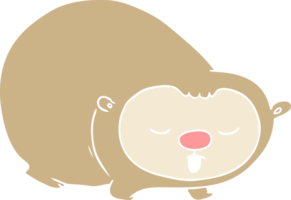 flat color style cartoon wombat png