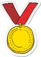 adesivo de uma medalha de desenho animado png