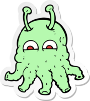 sticker of a cartoon space alien png