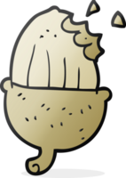 hand drawn cartoon acorn png