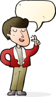 cartoon cool guy snapping fingers with speech bubble png