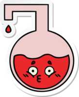 sticker of a cute cartoon science experiment png