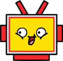 cute cartoon of a robot head png