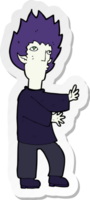 sticker of a cartoon vampire man png