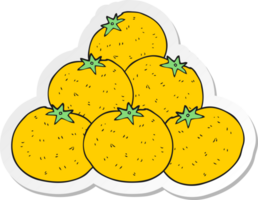 sticker of a cartoon oranges png