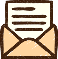 symbole de courrier dessin à la craie png