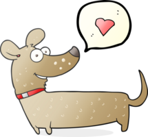 mão desenhado discurso bolha desenho animado feliz cachorro png