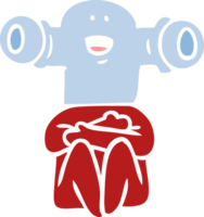 extraterrestre de dessin animé de style plat couleur amical png