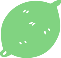 tecknad doodle lime frukt png