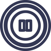 pause button circular icon symbol png