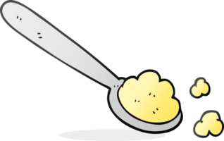 hand drawn cartoon spoonful png