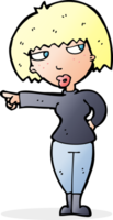 cartoon annoyed woman pointing png