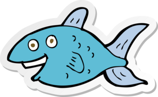 adesivo di un pesce cartone animato png