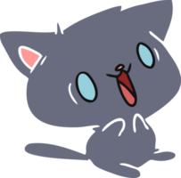 Karikatur Illustration von süß kawaii Katze png