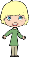 cartoon happy woman png