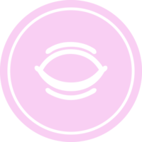 cerrado ojo circular icono símbolo png