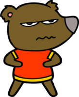 infastidito orso cartone animato png