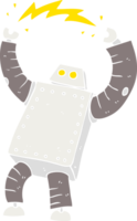 flat color illustration of robot png