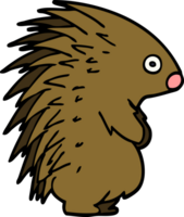 cartoon doodle spiky hedgehog png