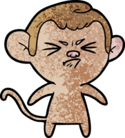 macaco com raiva dos desenhos animados png