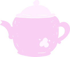 flat color illustration of teapot png