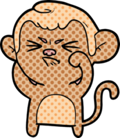 macaco com raiva dos desenhos animados png