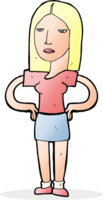 cartoon woman with hands on hips png