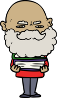 cartoon man with beard frowning png