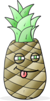 mano disegnato cartone animato ananas png