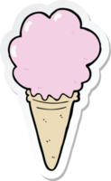 adesivo de um sorvete de desenho animado png