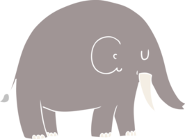 platt färg stil tecknad elefant png