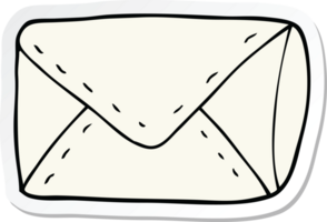 sticker of a cartoon envelope png