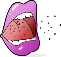 cartoon sneezing mouth png