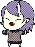 Cartoon lachendes Vampirmädchen png