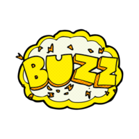 hand drawn cartoon buzz symbol png