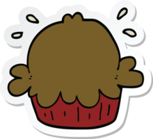 sticker of a cute cartoon pie png