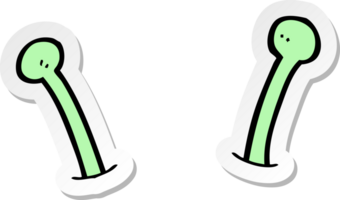 sticker of a cartoon alien antennae png