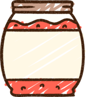 Marmeladenglas Kreidezeichnung png
