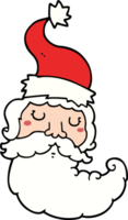 faccia di Babbo Natale dei cartoni animati png