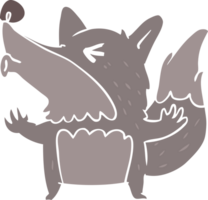 flat color style cartoon werewolf howling png